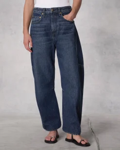 rag & bone Charlie Ankle Barrel-Leg Jean Teo Best Sale