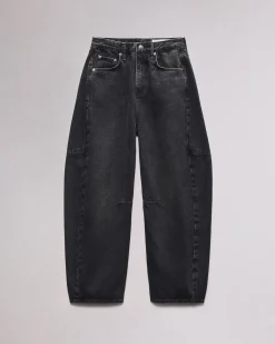rag & bone Charlie Barrel-Leg Jean Black Stone Cheap