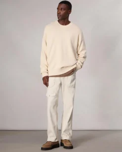 rag & bone Clarkson Relaxed Fit Cotton Sweater Turtledove Fashion