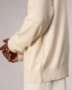 rag & bone Clarkson Relaxed Fit Cotton Sweater Turtledove Fashion