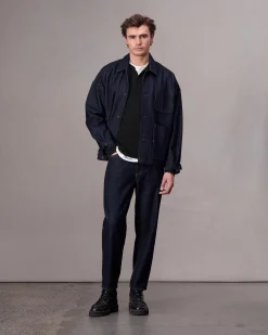 rag & bone Classic Flame Henley Jet Black Hot