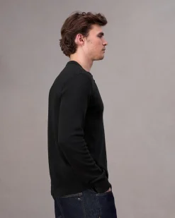 rag & bone Classic Flame Henley Jet Black Hot