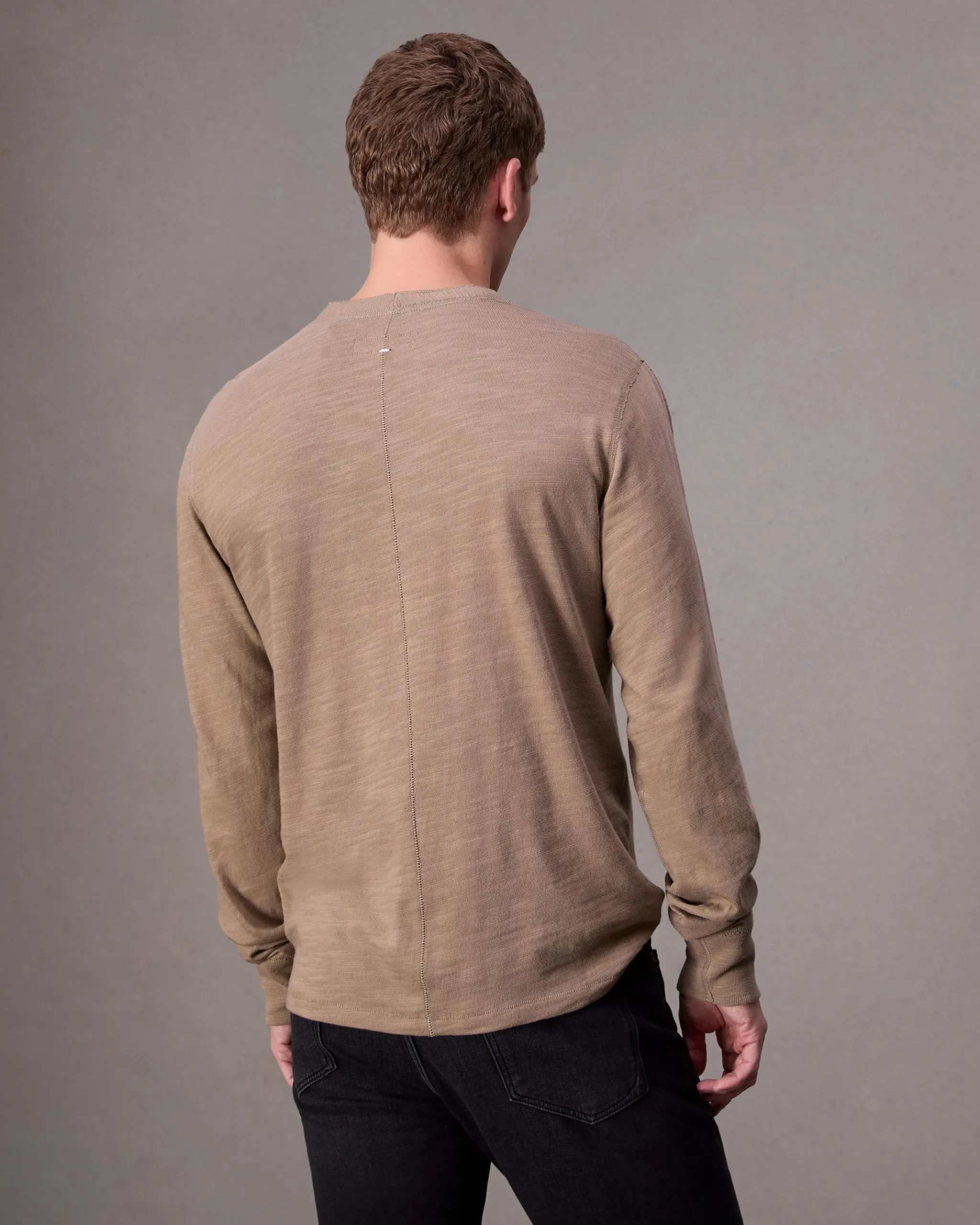 rag & bone Classic Flame Henley Shirt Desert Hot