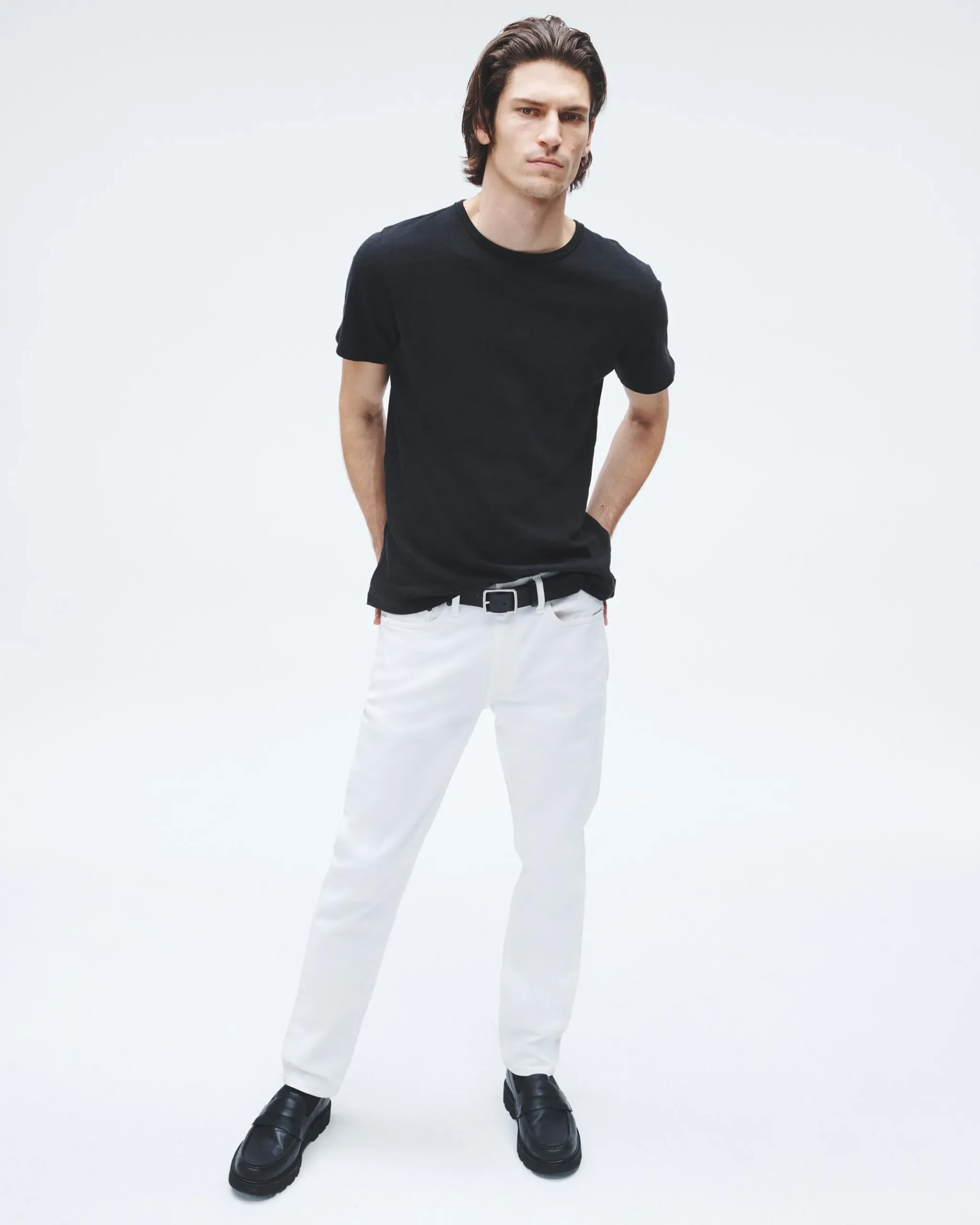 rag & bone Classic Flame Tee Jet Black Flash Sale
