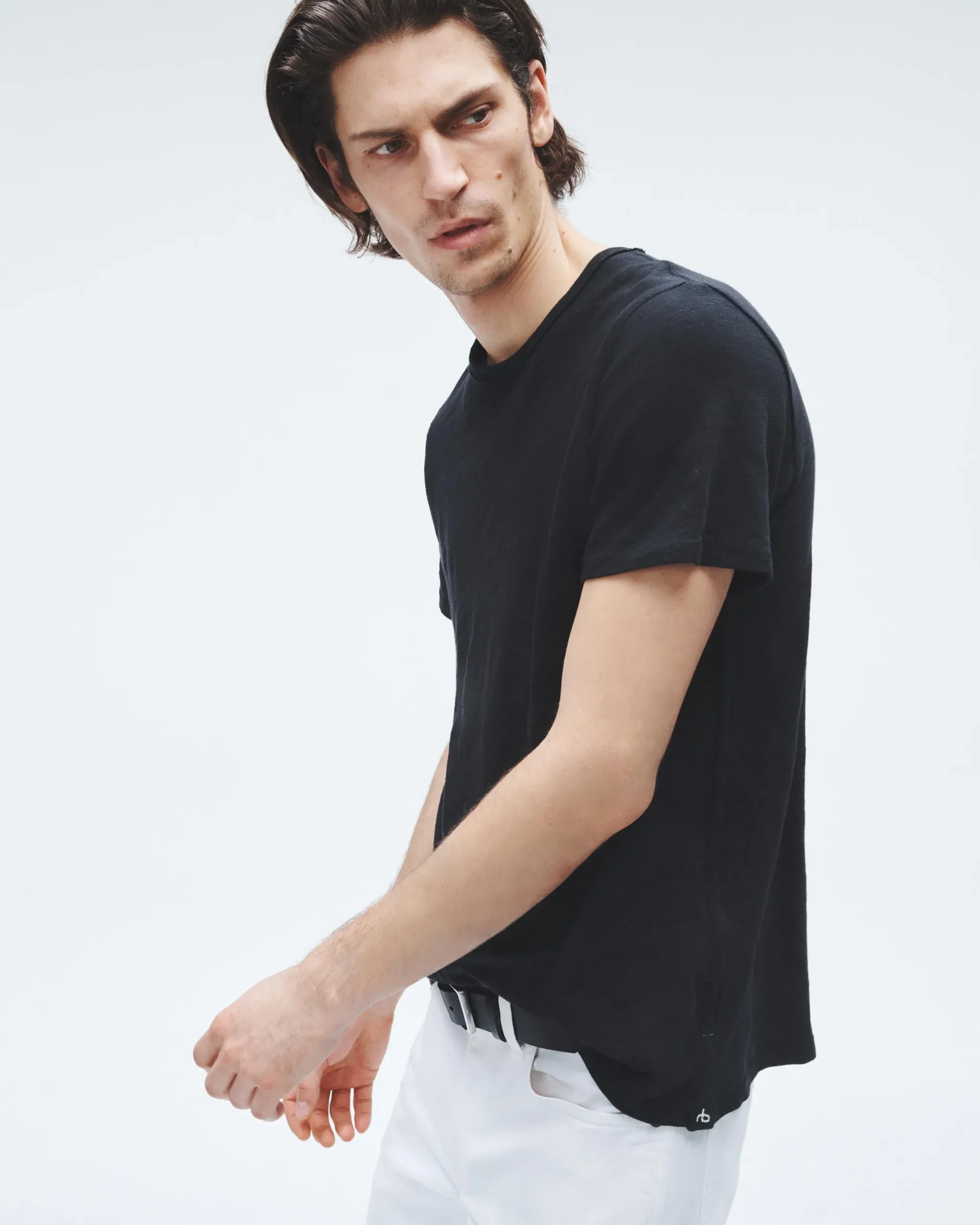 rag & bone Classic Flame Tee Jet Black Flash Sale