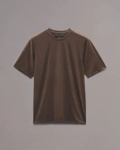 rag & bone Classic Tech Jersey Tee Slate Brown Hot