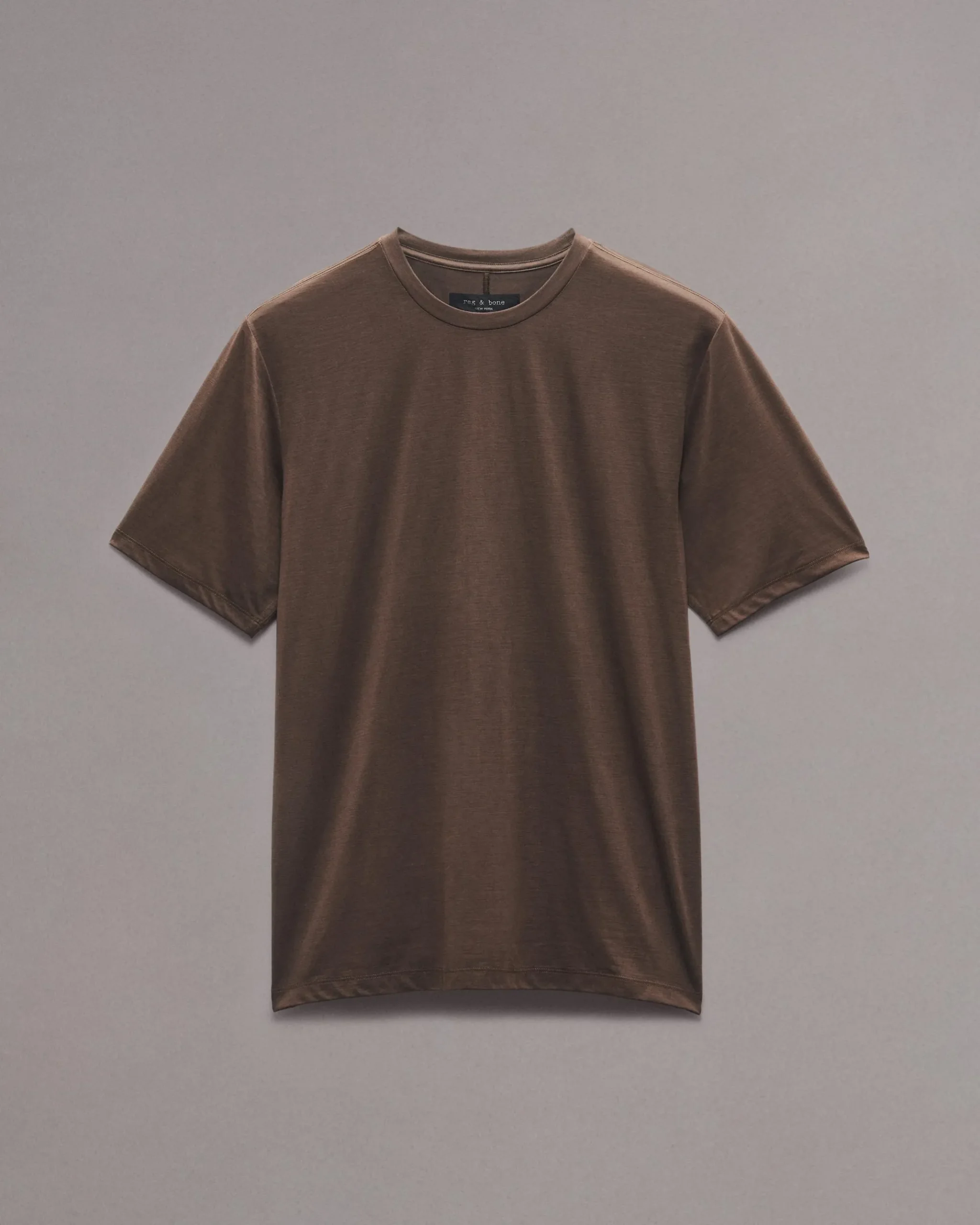 rag & bone Classic Tech Jersey Tee Slate Brown Hot