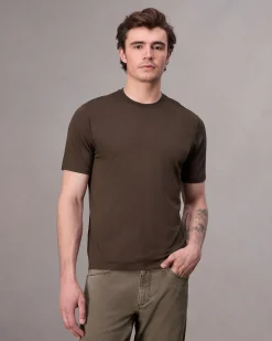 rag & bone Classic Tech Jersey Tee Slate Brown Hot
