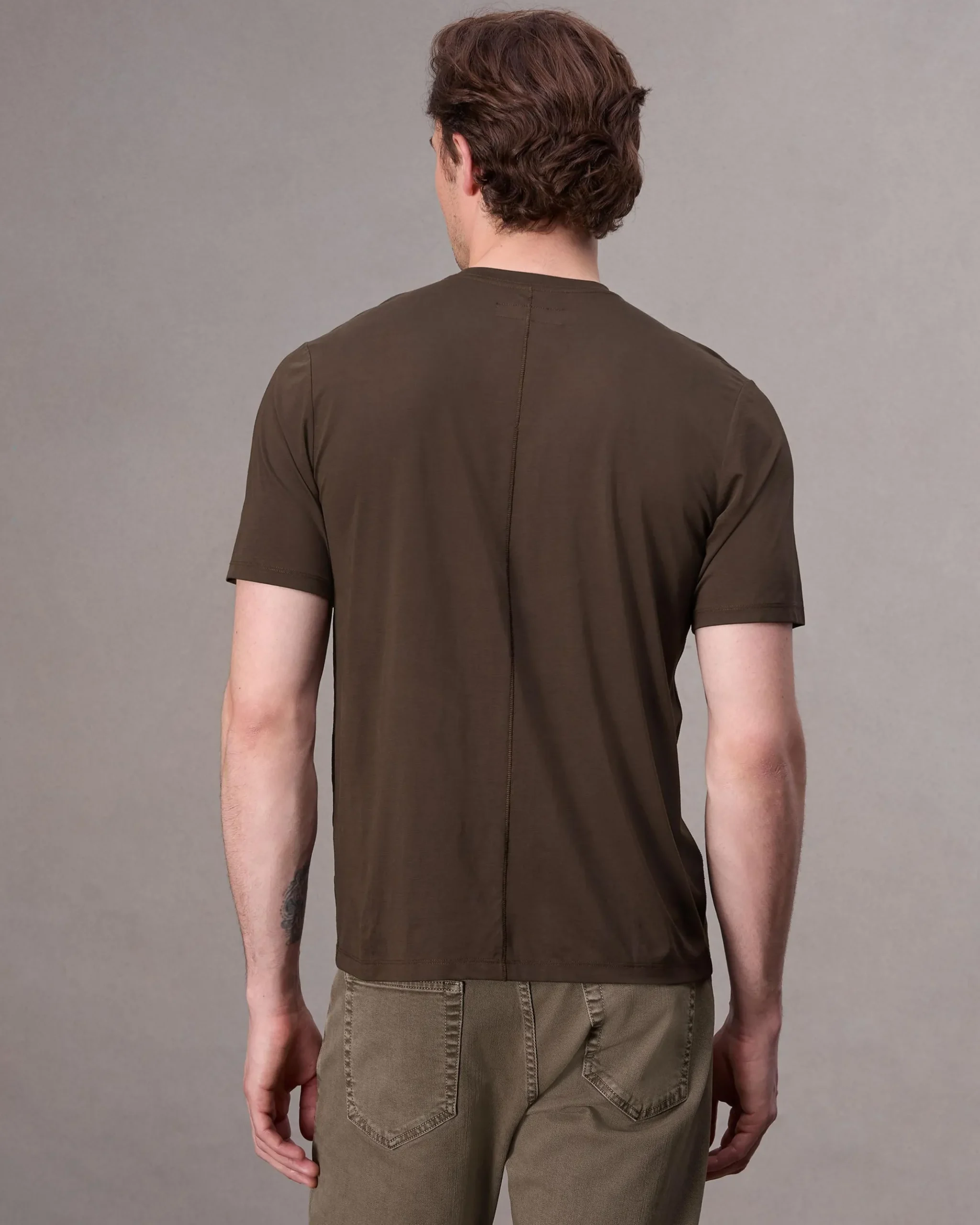 rag & bone Classic Tech Jersey Tee Slate Brown Hot