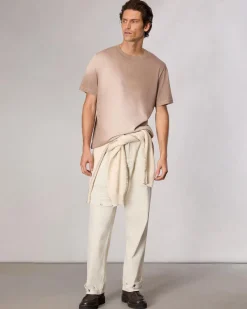 rag & bone Cliff Relaxed Fit Cotton T-Shirt Light Tan Hot