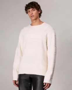 rag & bone Colton Relaxed Fit Wool-Blend Sweater Ivory Store