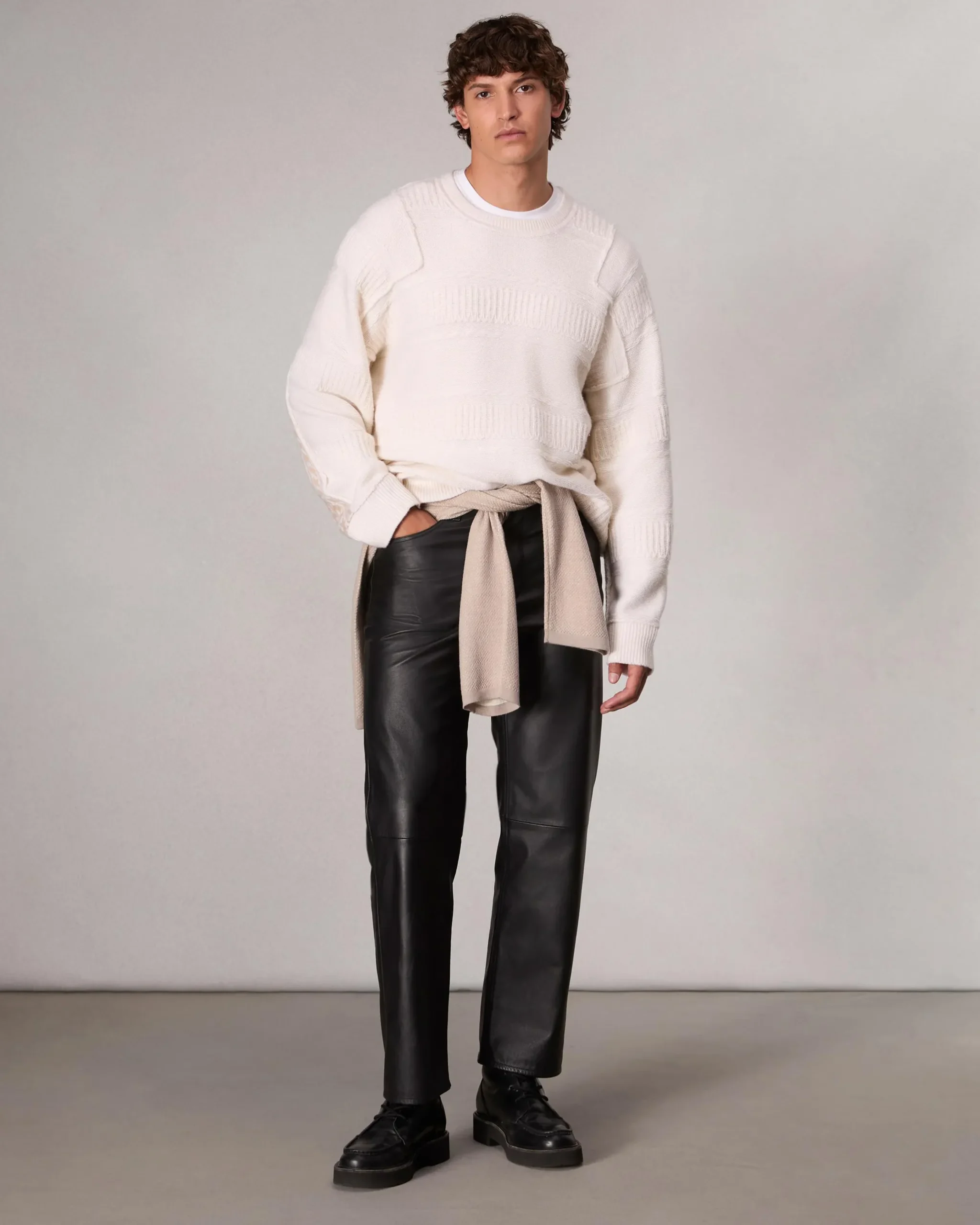 rag & bone Colton Relaxed Fit Wool-Blend Sweater Ivory Store