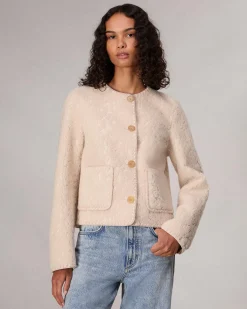 rag & bone Cove Faux Shearling Jacket Ivory Fashion