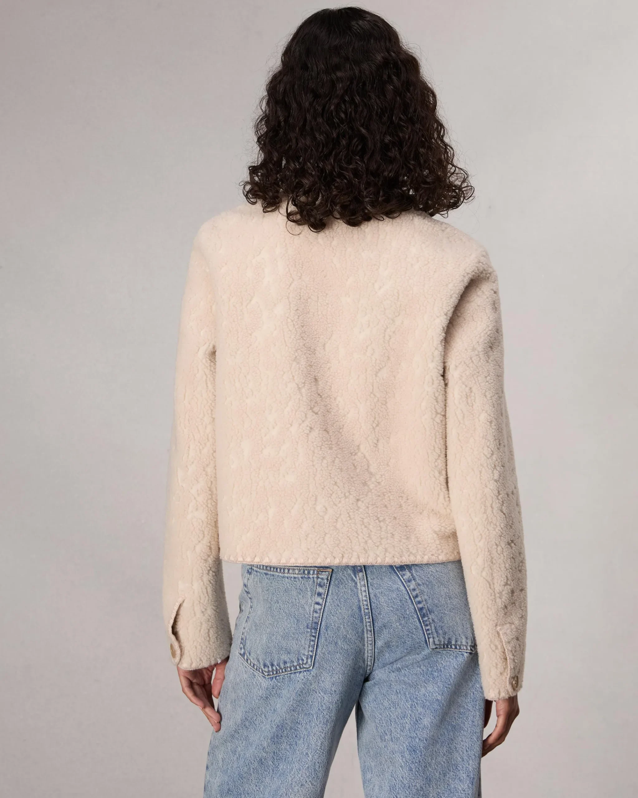 rag & bone Cove Faux Shearling Jacket Ivory Fashion