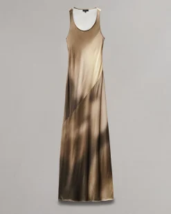 rag & bone Daisy Satin Maxi Dress Brown Multi Sale