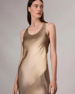 rag & bone Daisy Satin Maxi Dress Brown Multi Sale