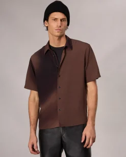 rag & bone Dalton Printed Shirt Brown Gradient New
