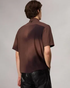 rag & bone Dalton Printed Shirt Brown Gradient New