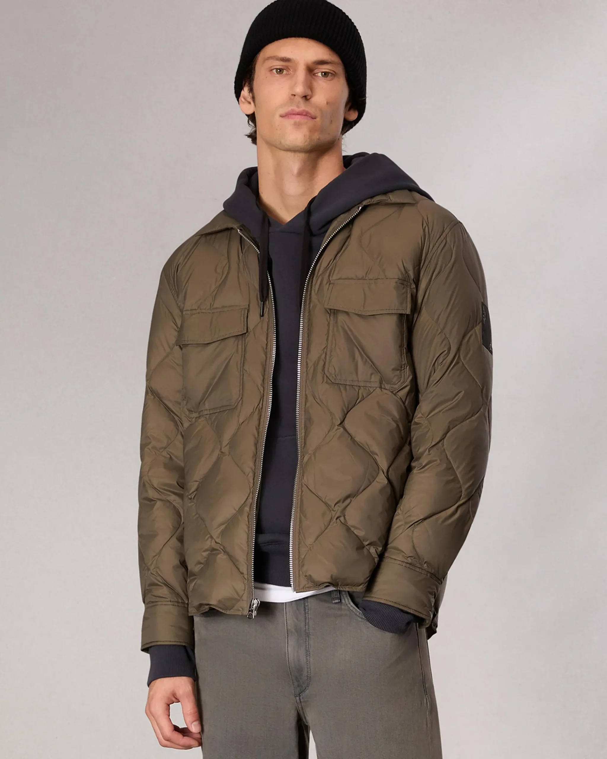 rag & bone Dane Down Shirt Jacket Gravel Cheap