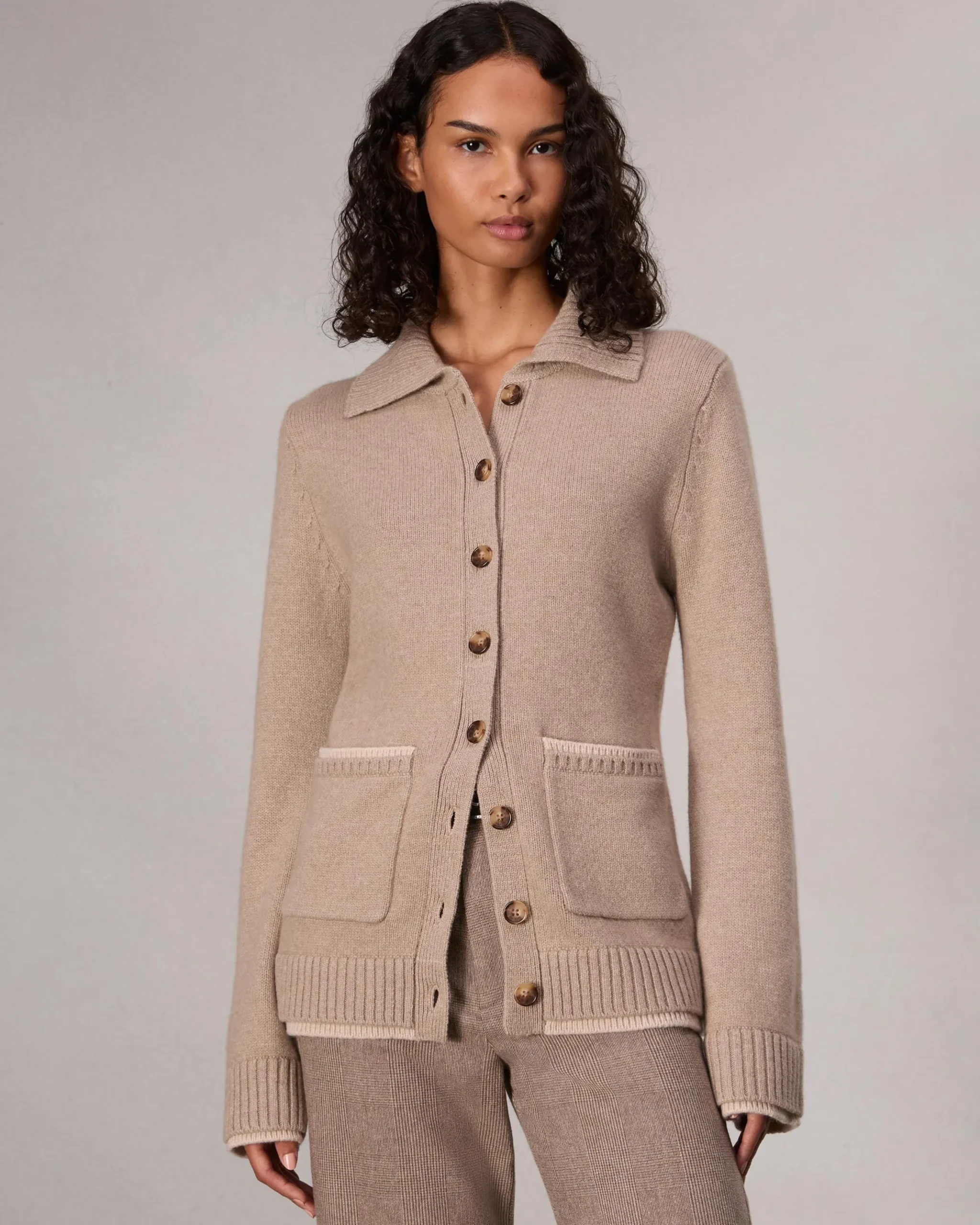 rag & bone Danica Wool-Cashmere Cardigan Oatmeal Cheap