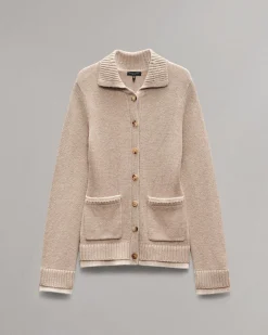 rag & bone Danica Wool-Cashmere Cardigan Oatmeal Cheap