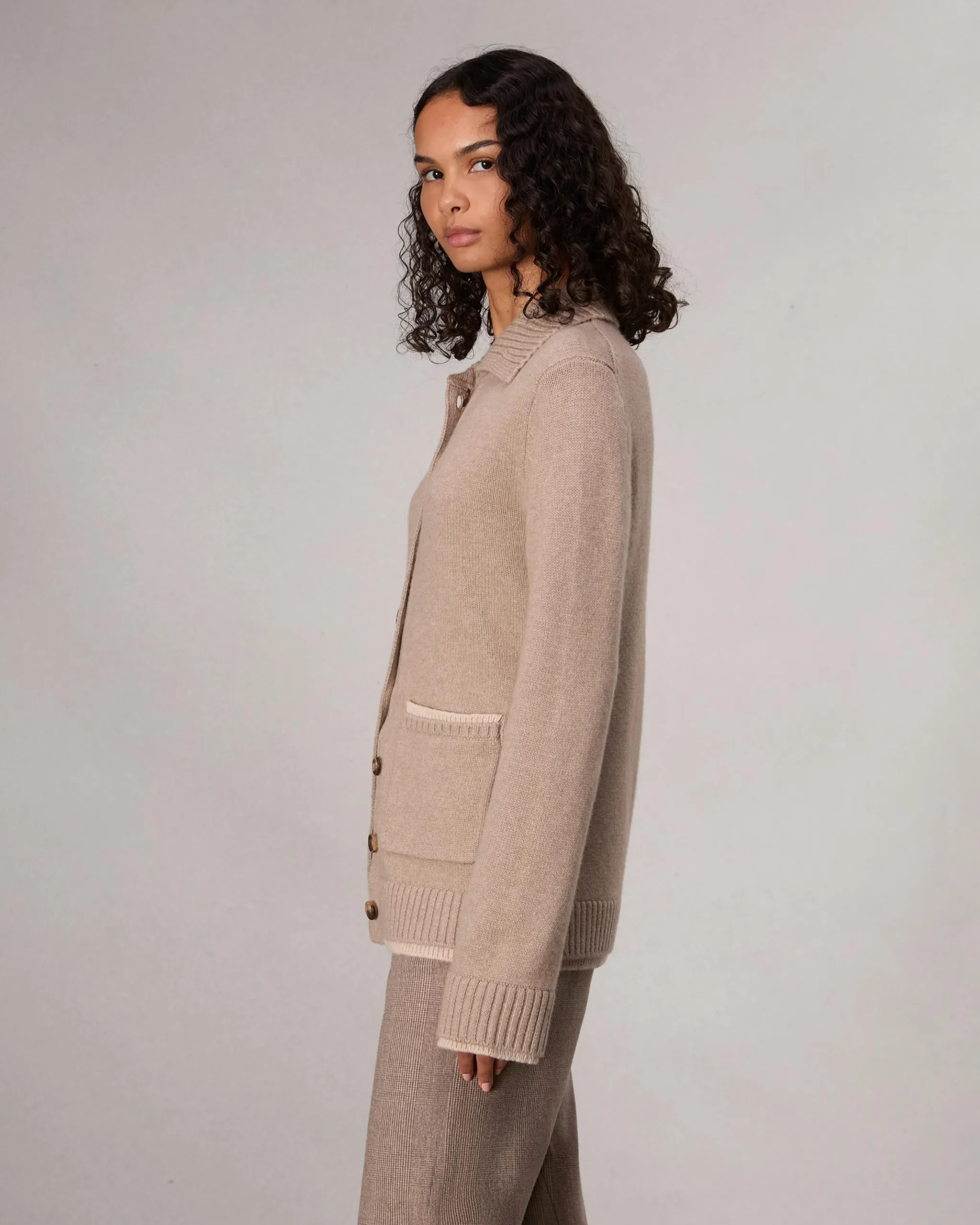 rag & bone Danica Wool-Cashmere Cardigan Oatmeal Cheap