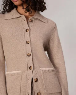 rag & bone Danica Wool-Cashmere Cardigan Oatmeal Cheap