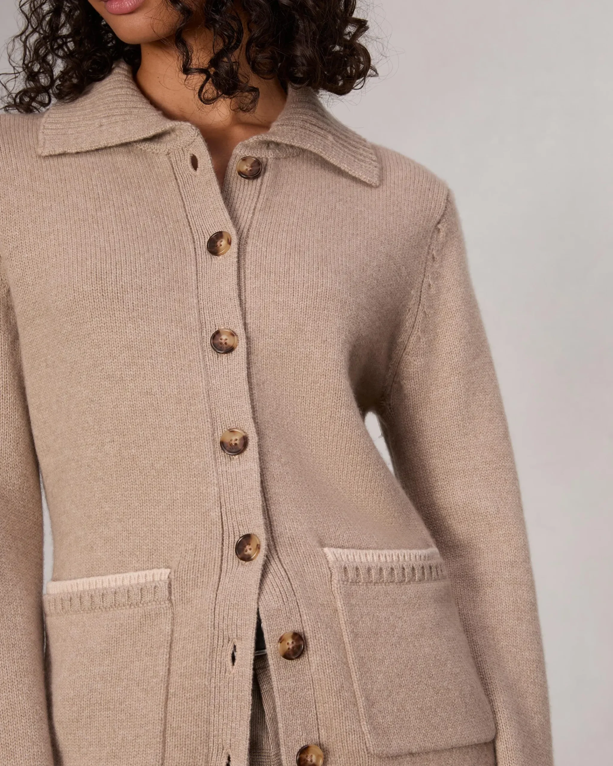 rag & bone Danica Wool-Cashmere Cardigan Oatmeal Cheap