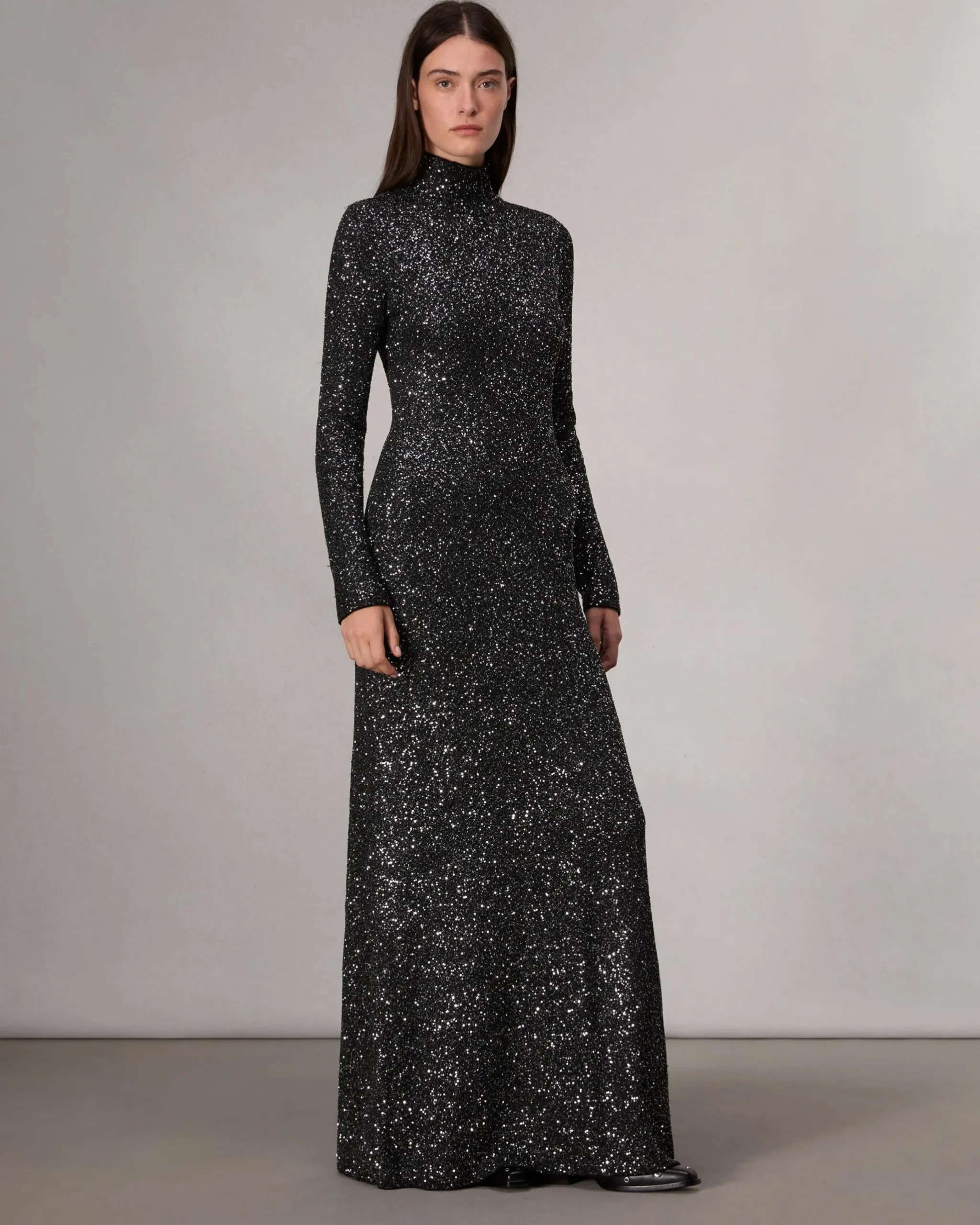 rag & bone Danni Sequined Maxi Dress Black Outlet