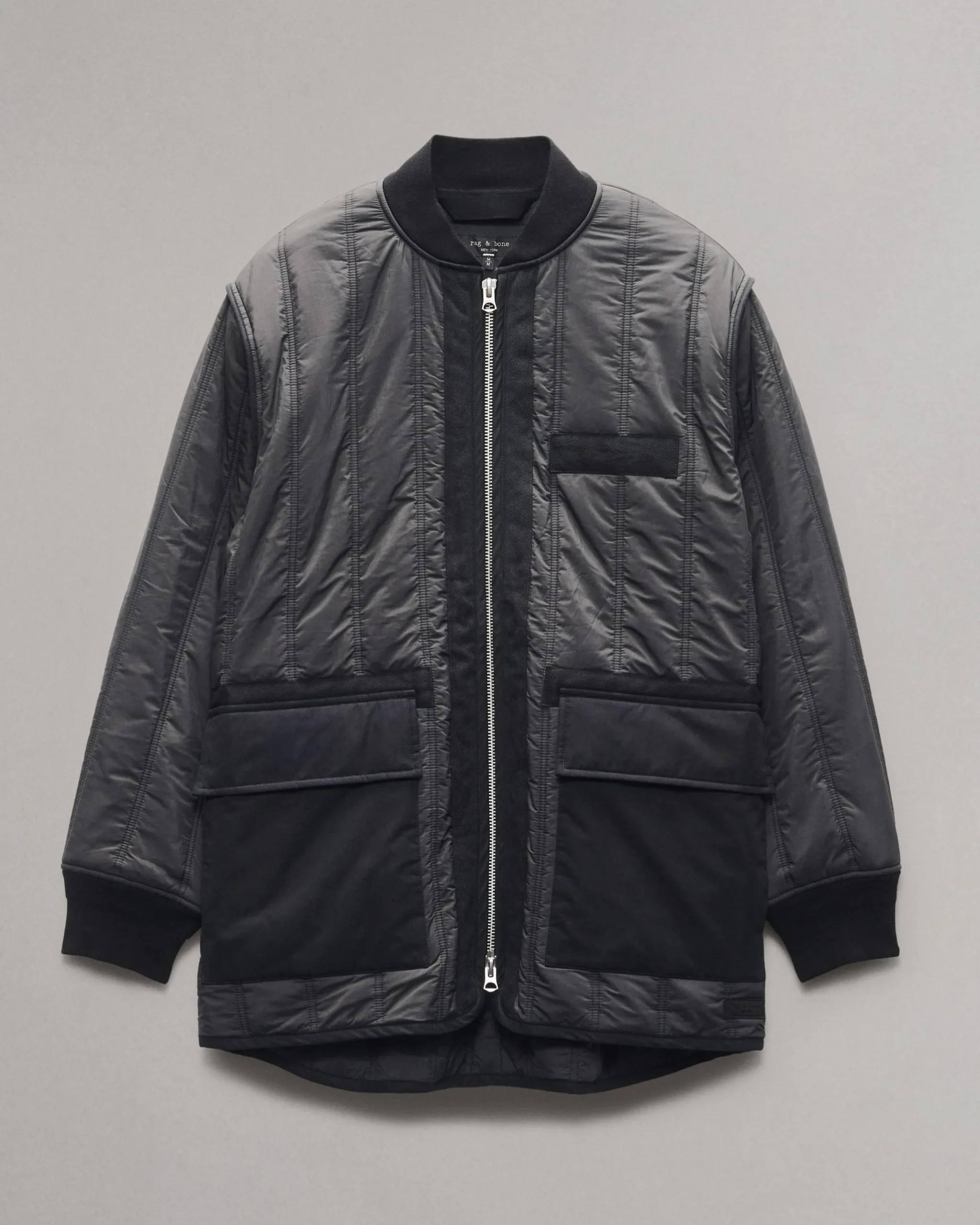 rag & bone Delta Liner Jacket Washed Black Fashion