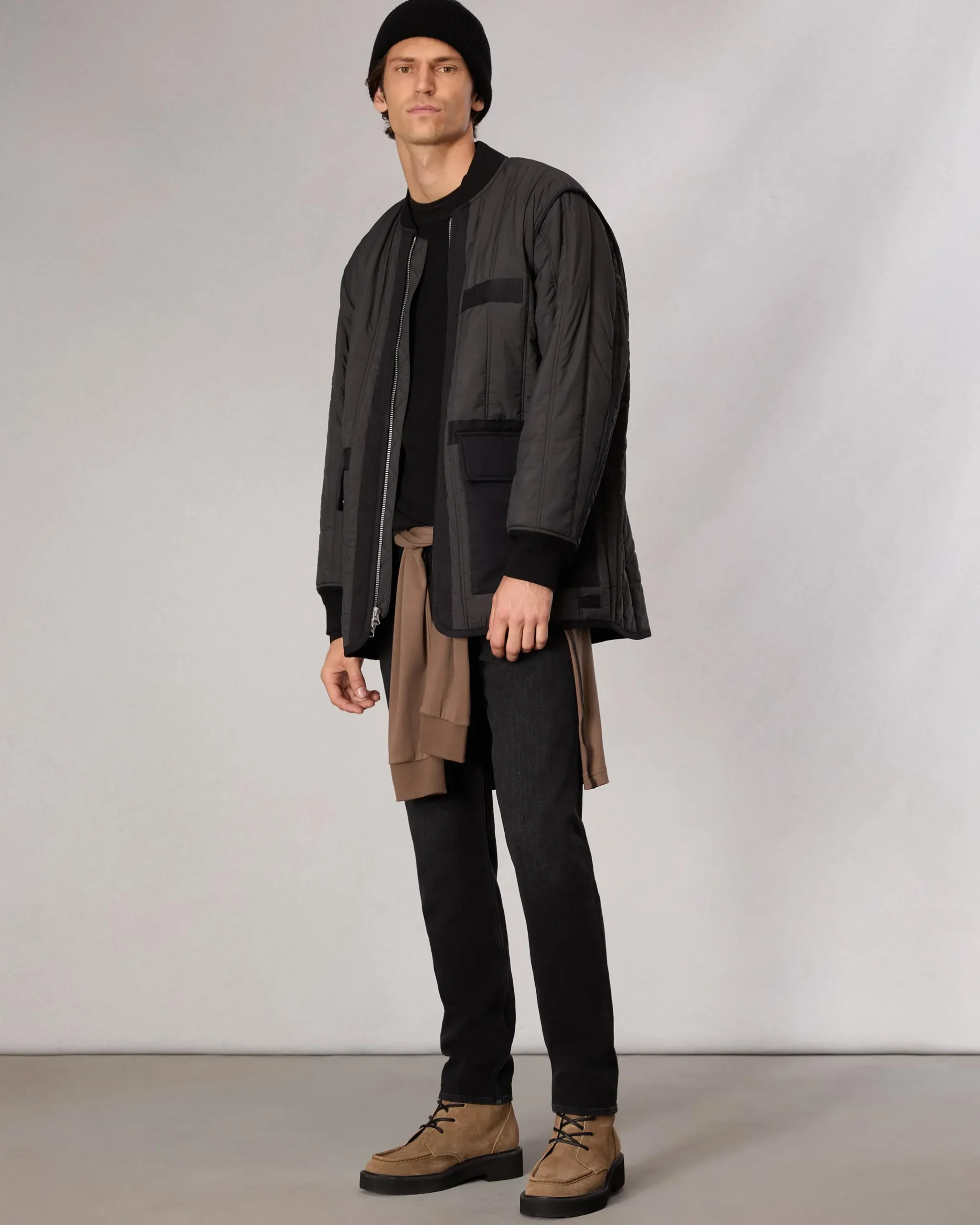 rag & bone Delta Liner Jacket Washed Black Fashion