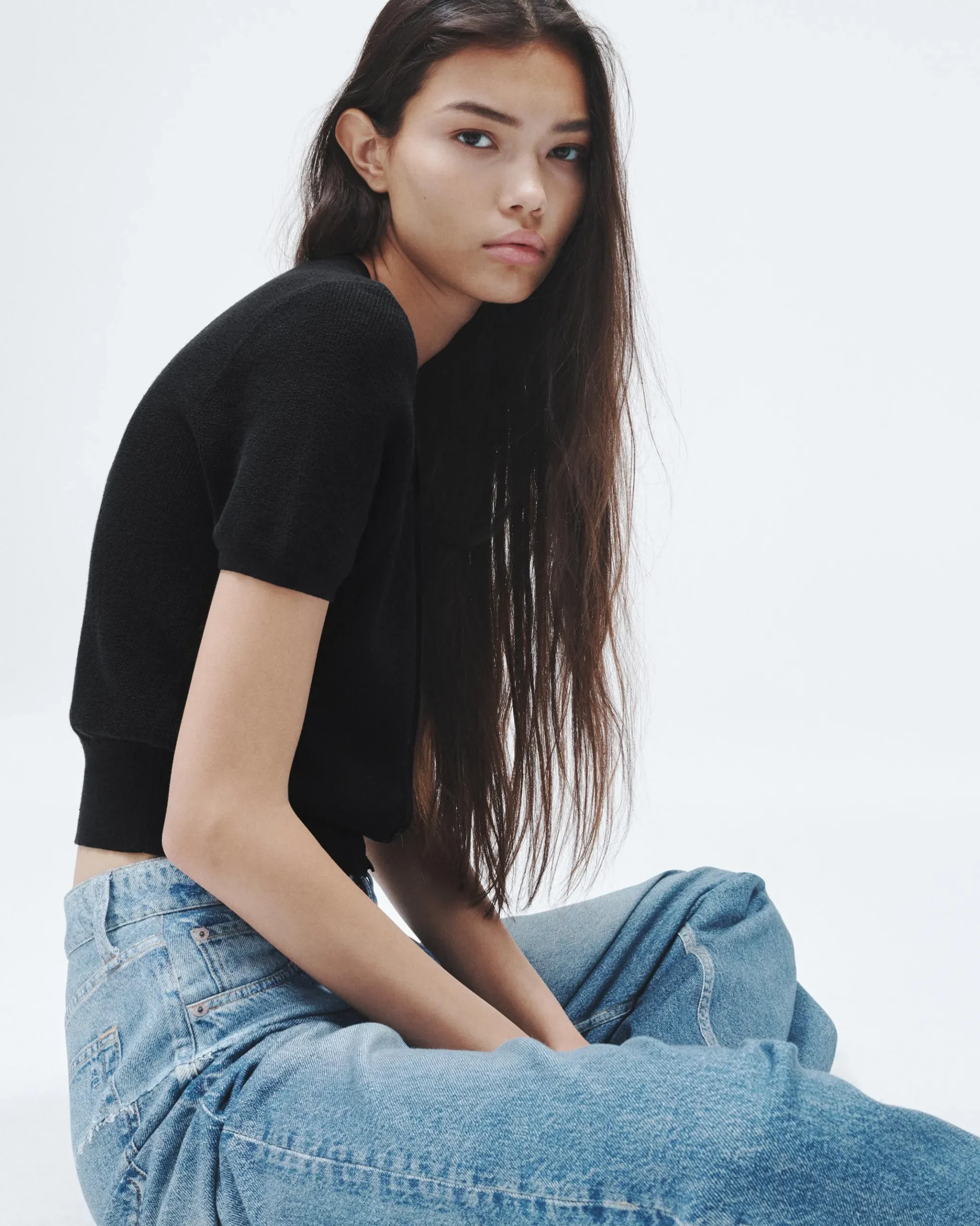 rag & bone Dina Cotton Cardigan Black Best Sale