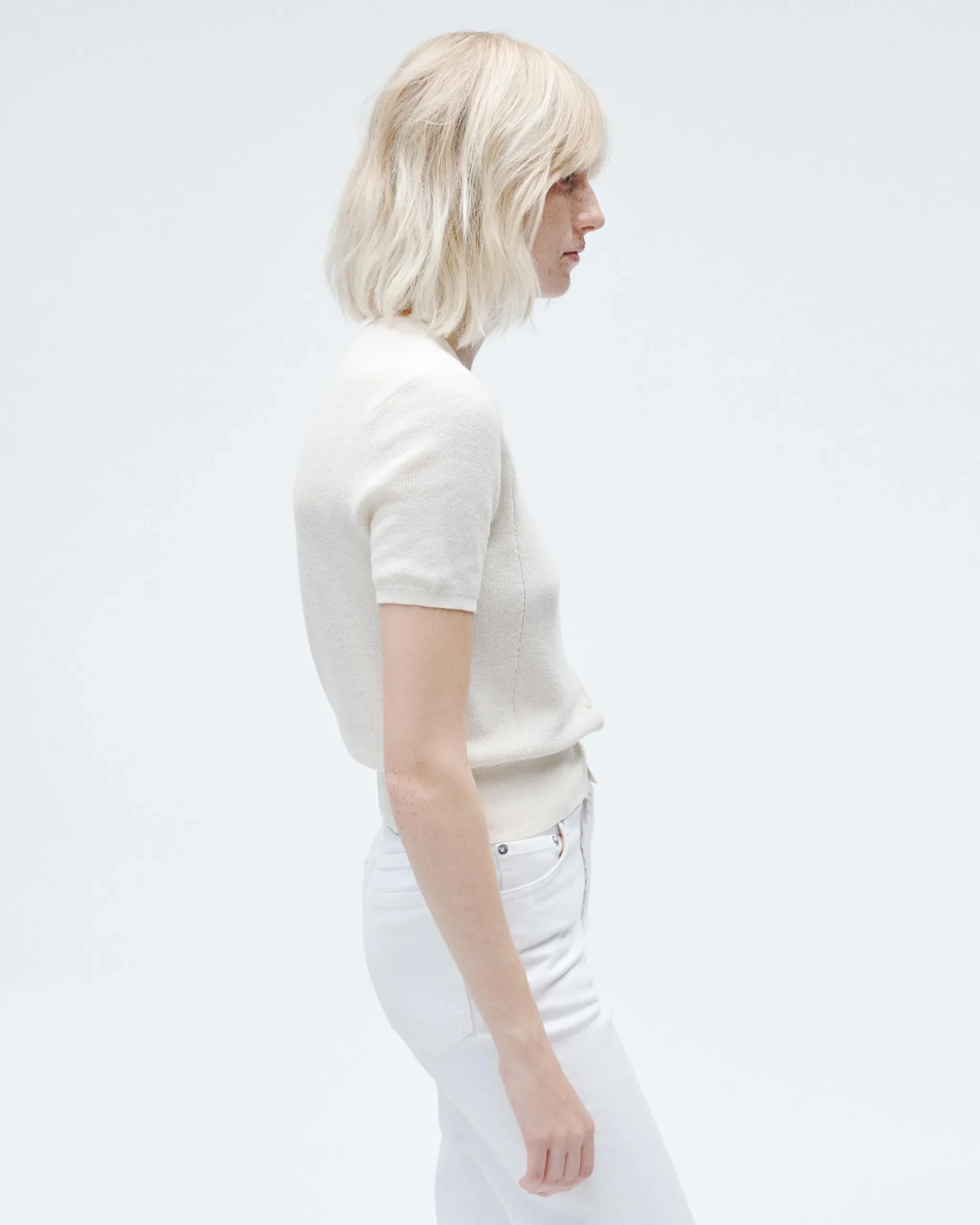 rag & bone Dina Cotton Cardigan Ivory Store