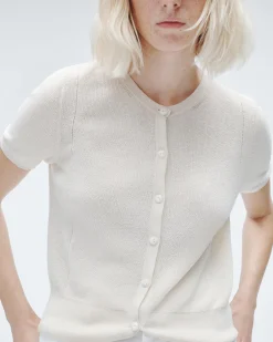 rag & bone Dina Cotton Cardigan Ivory Store