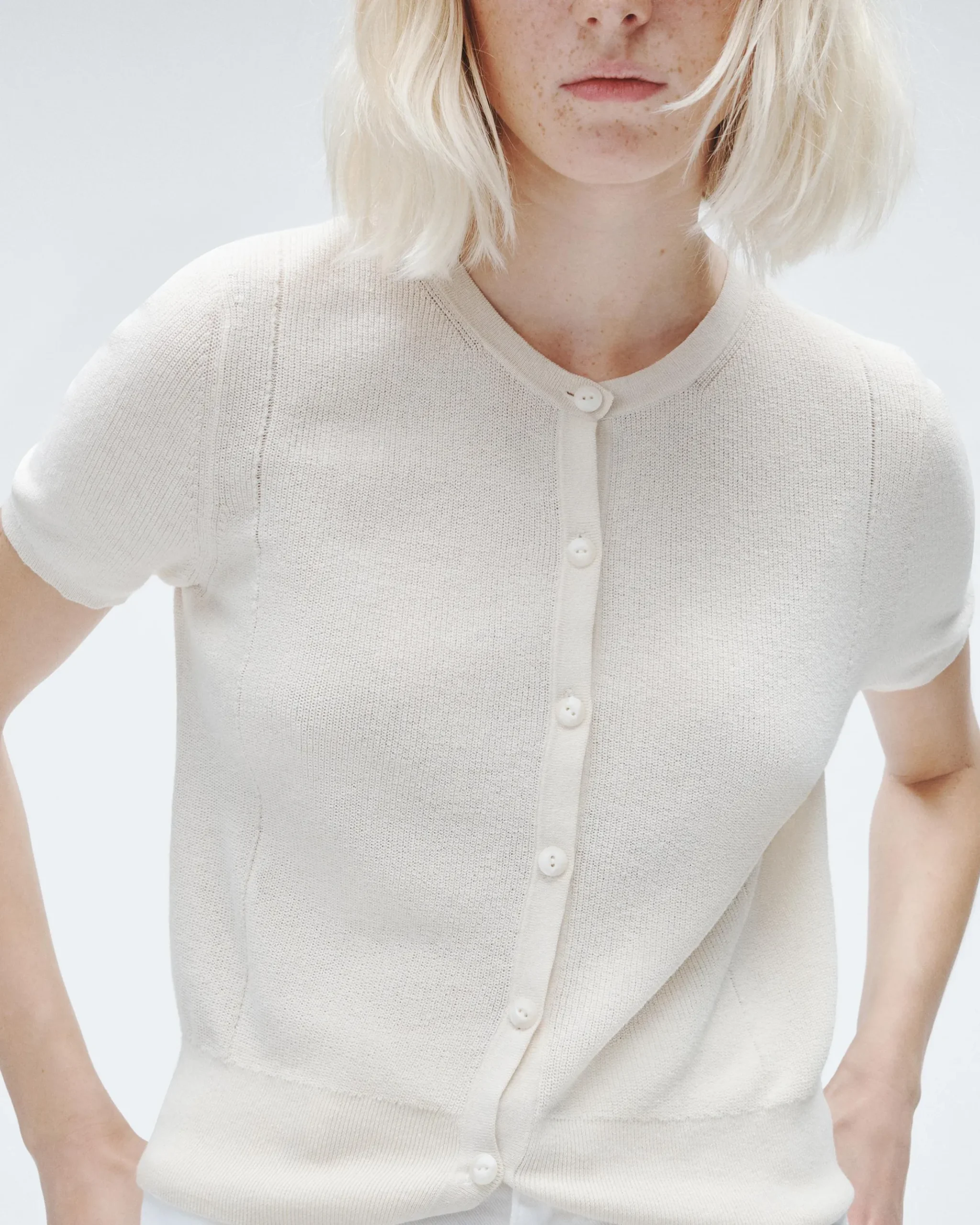 rag & bone Dina Cotton Cardigan Ivory Store