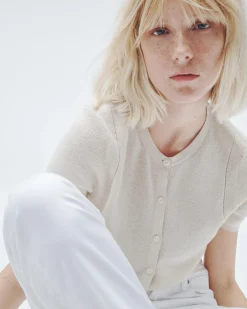 rag & bone Dina Cotton Cardigan Ivory Store