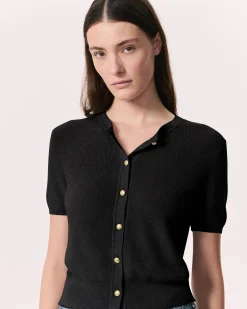 rag & bone Dina Cotton-Blend Cardigan Black Shop