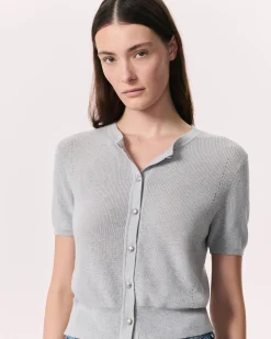 rag & bone Dina Cotton-Blend Cardigan Heather Grey Best