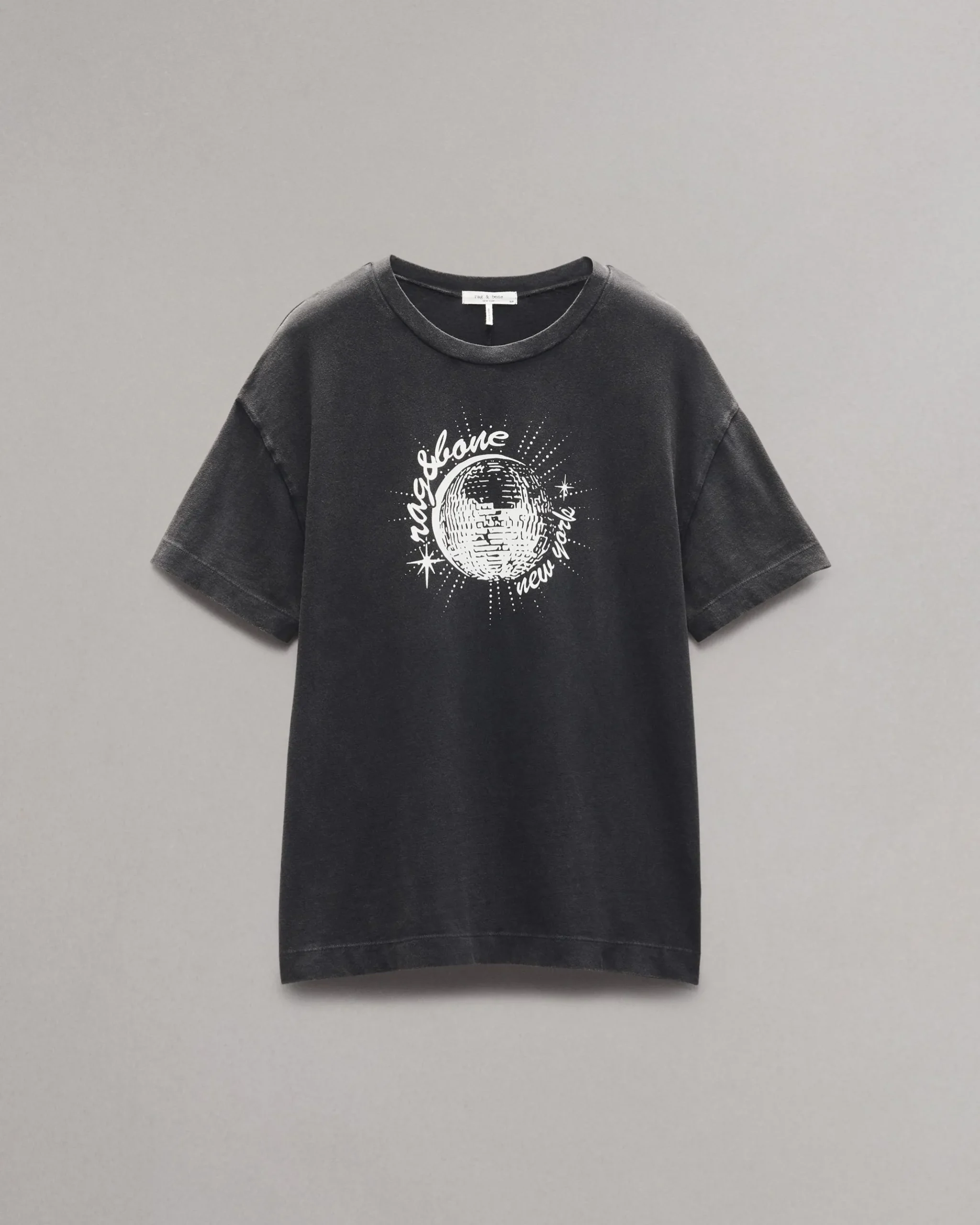 rag & bone Disco Boyfriend T-Shirt Black Multi Best Sale