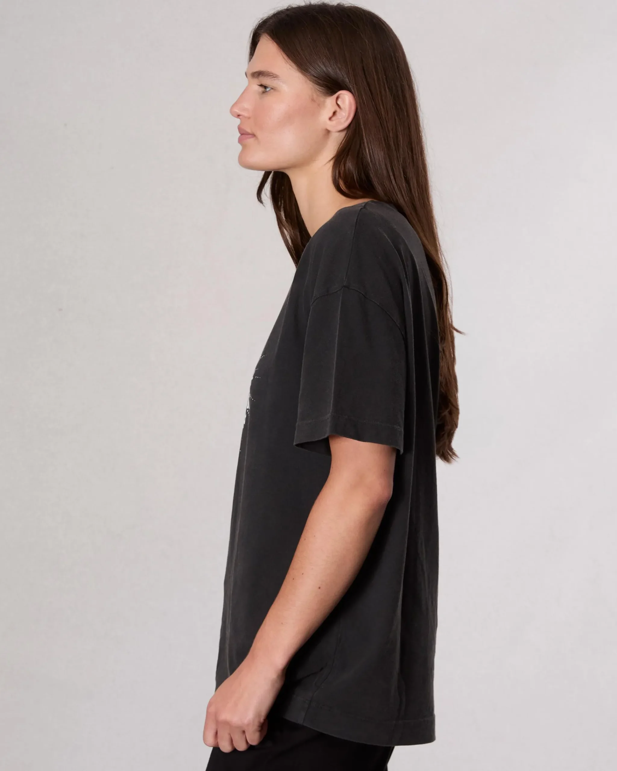 rag & bone Disco Boyfriend T-Shirt Black Multi Best Sale