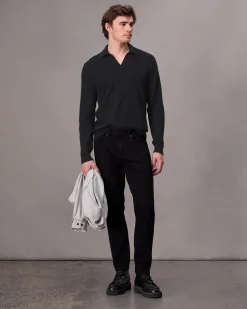 rag & bone Downing Cashmere Polo Black Discount
