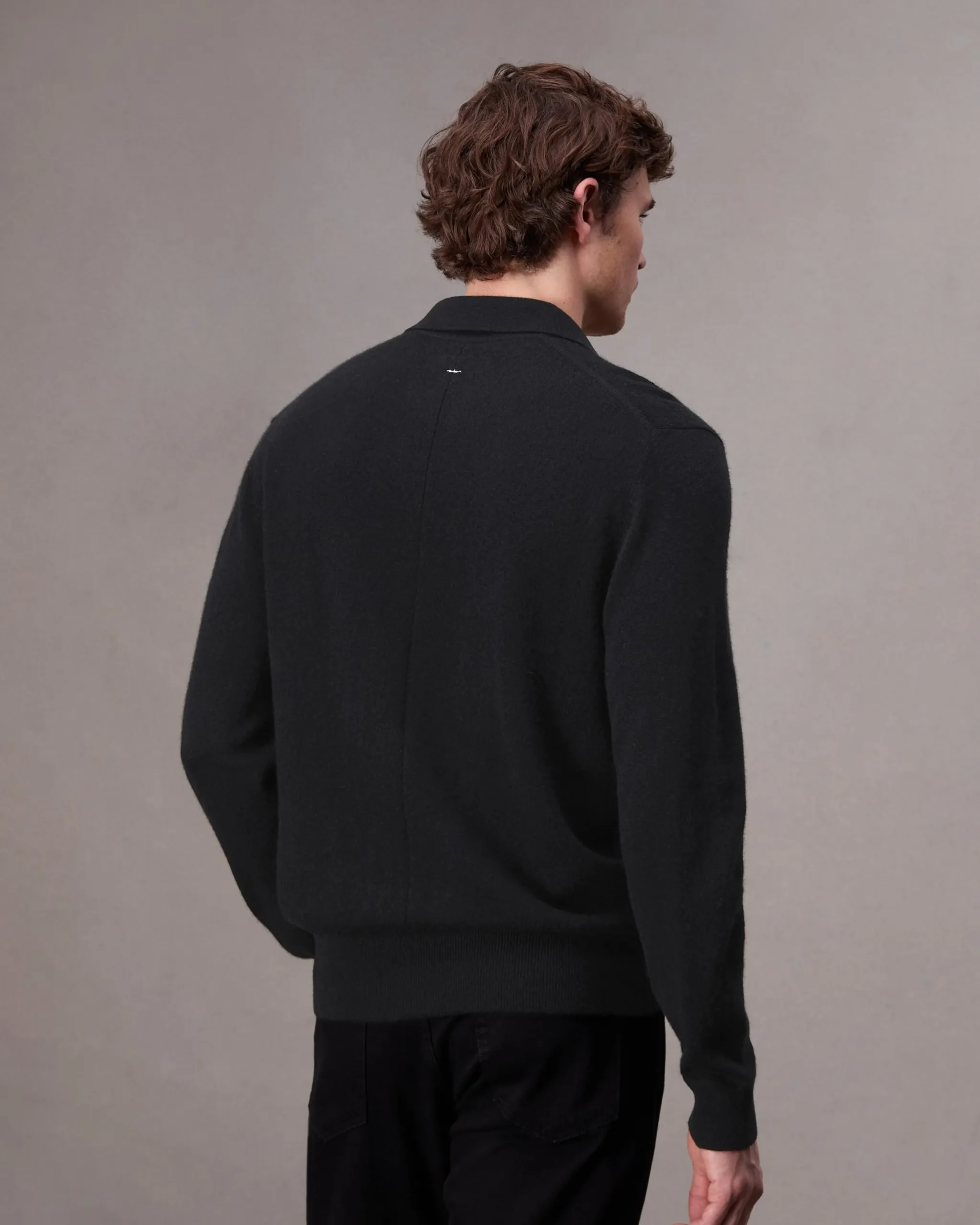 rag & bone Downing Cashmere Polo Black Discount