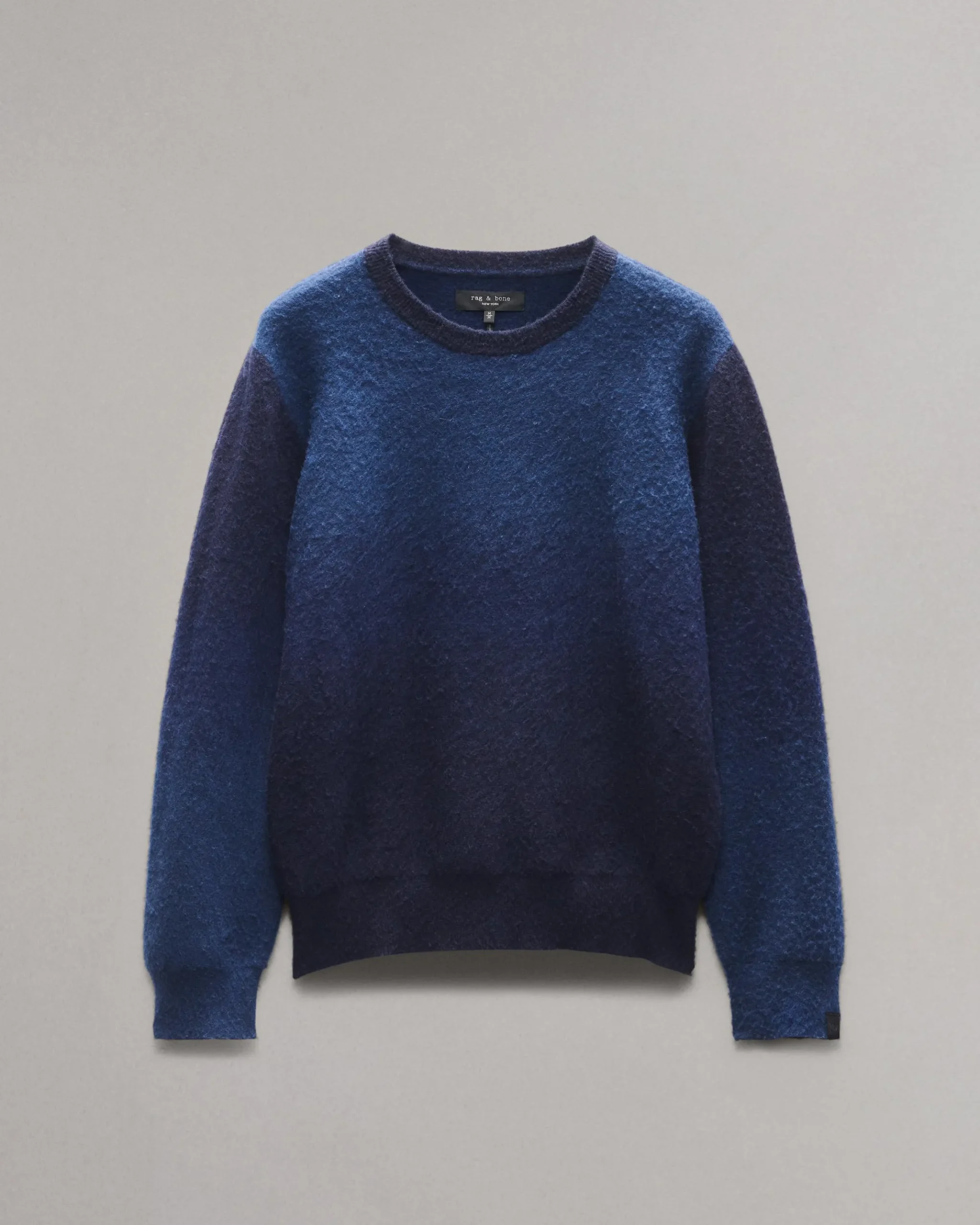 rag & bone Downing Crewneck Sweater Navy Multi Discount