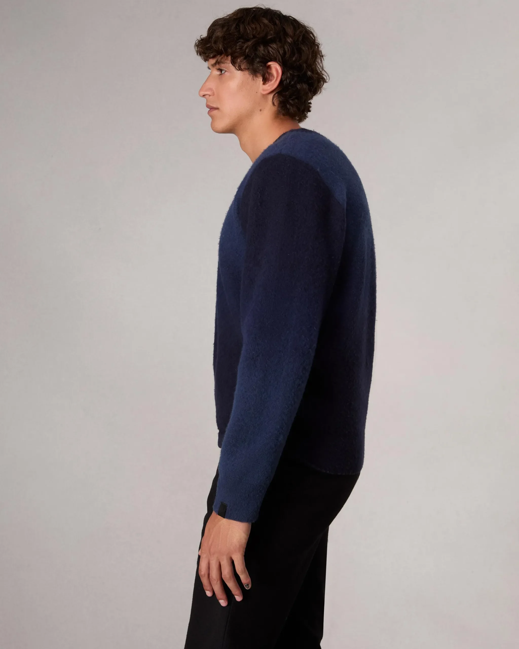 rag & bone Downing Crewneck Sweater Navy Multi Discount