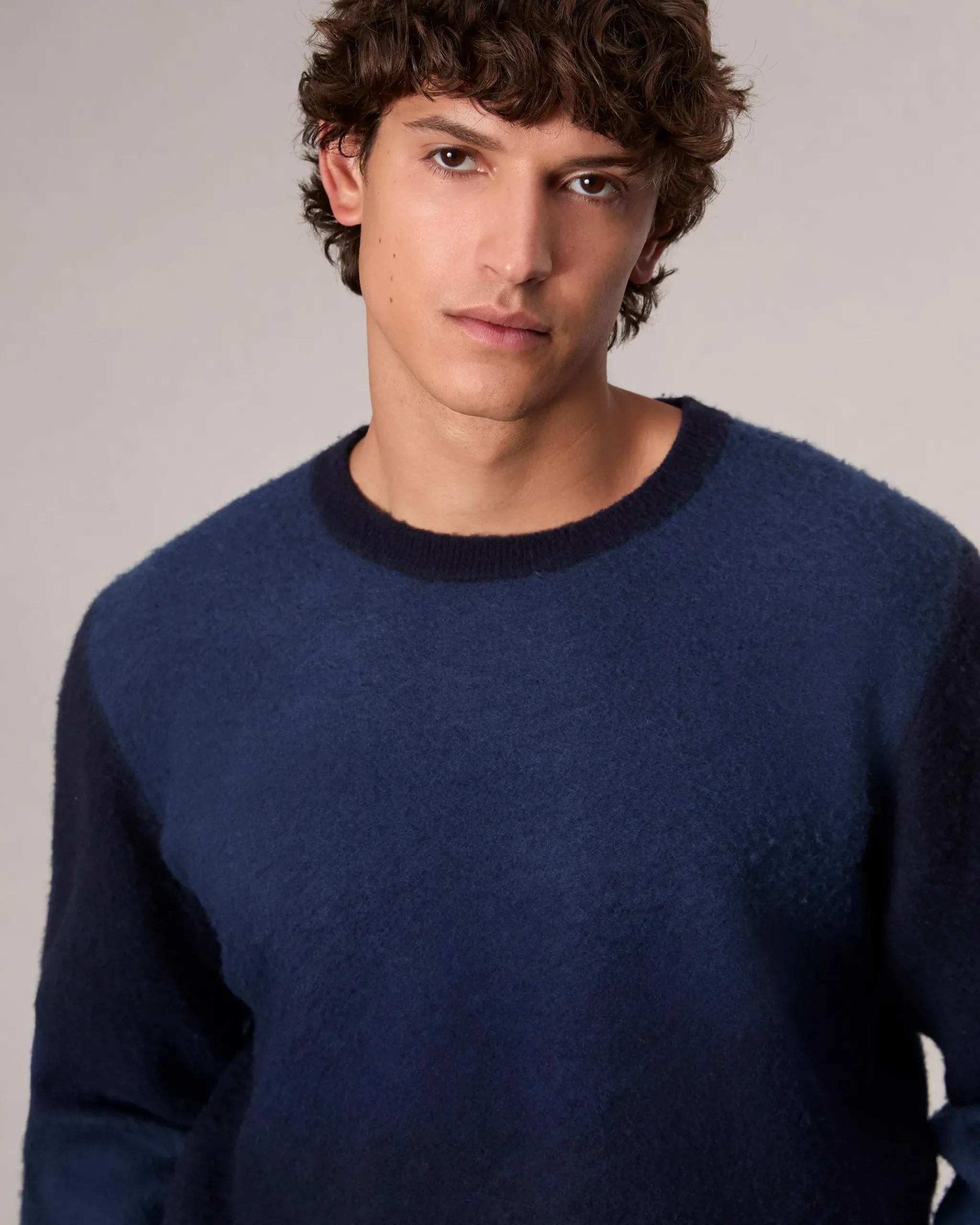 rag & bone Downing Crewneck Sweater Navy Multi Discount