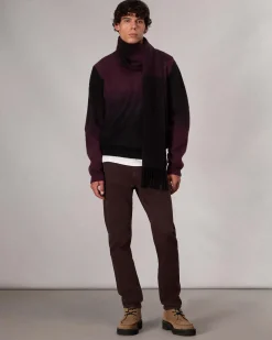 rag & bone Downing Crewneck Sweater Burgundy Multi Best