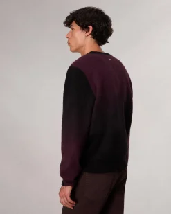rag & bone Downing Crewneck Sweater Burgundy Multi Best