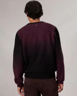 rag & bone Downing Crewneck Sweater Burgundy Multi Best