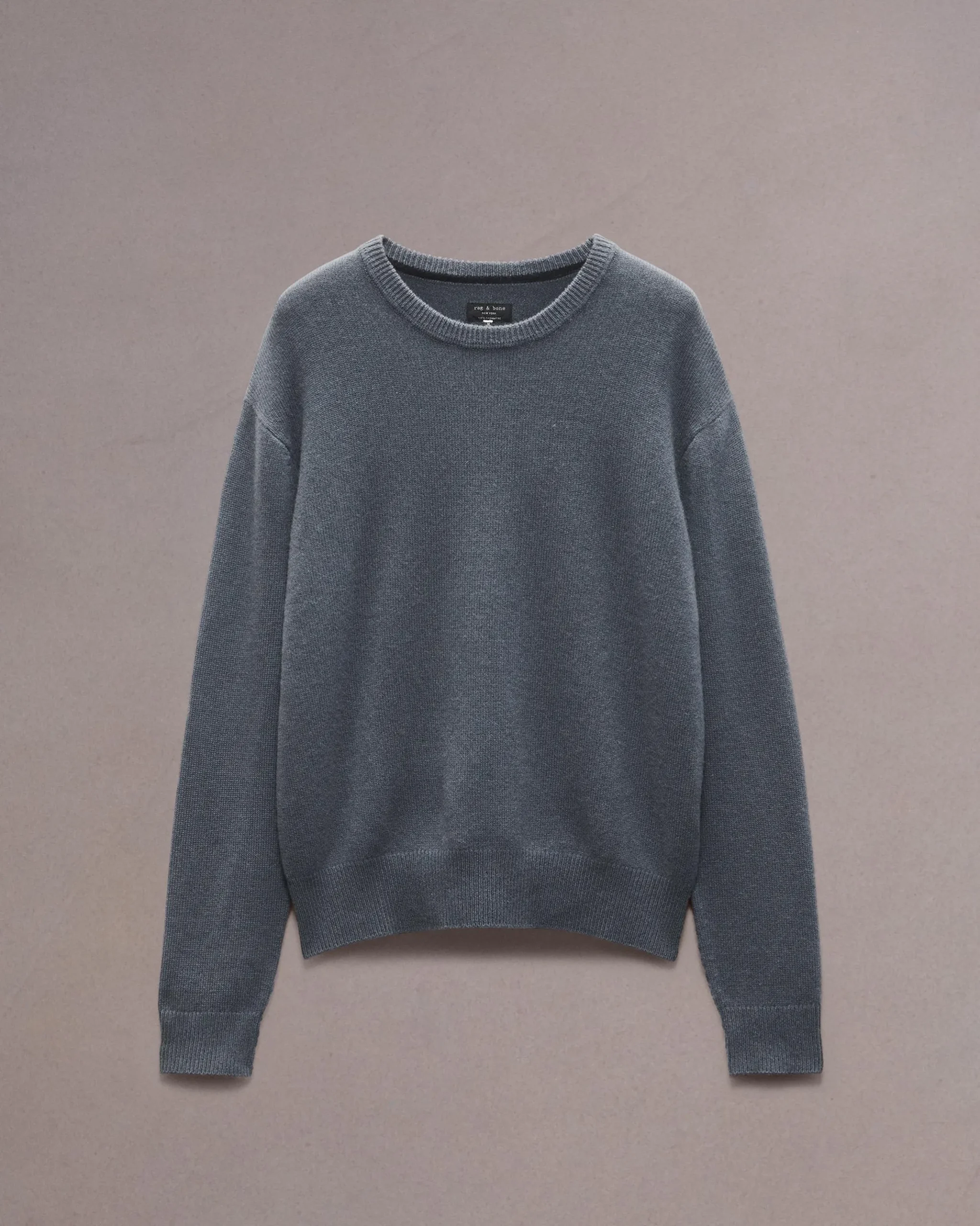 rag & bone Downing Relaxed Fit Cashmere Sweater Shark Blue Clearance