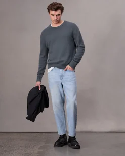 rag & bone Downing Relaxed Fit Cashmere Sweater Shark Blue Clearance